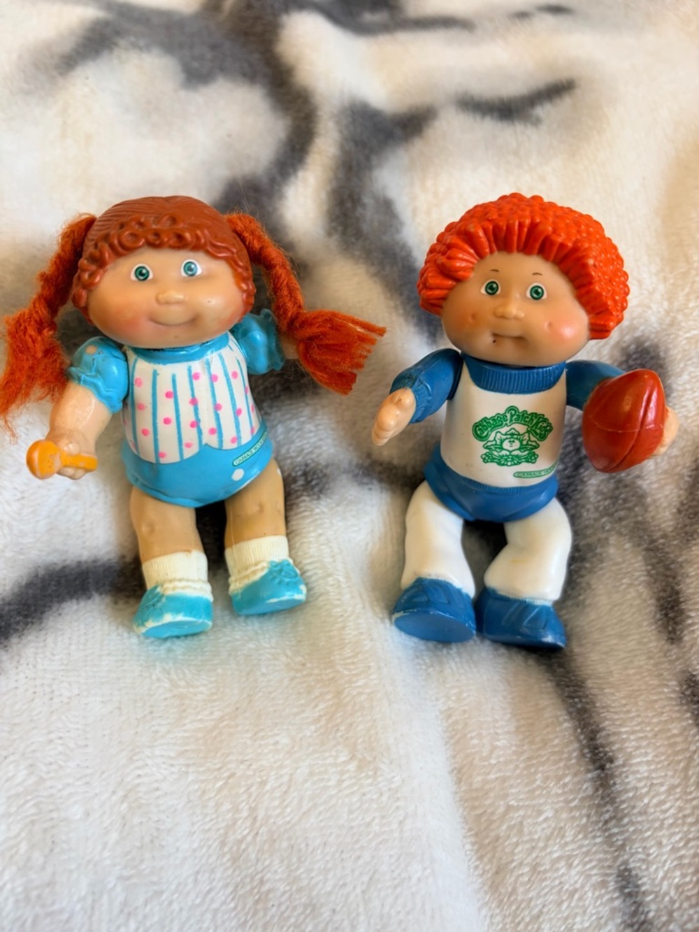 1984 Cabbage Patch Kids poseable 3.5” PVC/ Vinyl Miniature Figurines (Set of 2)
